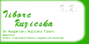 tiborc ruzicska business card